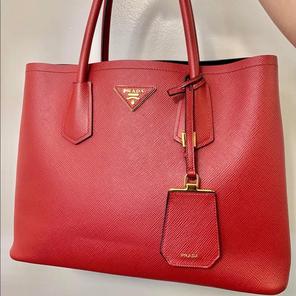 🌺Prada Saffiano Double Bag🌺 Flash Sale - Picture 1 of 11